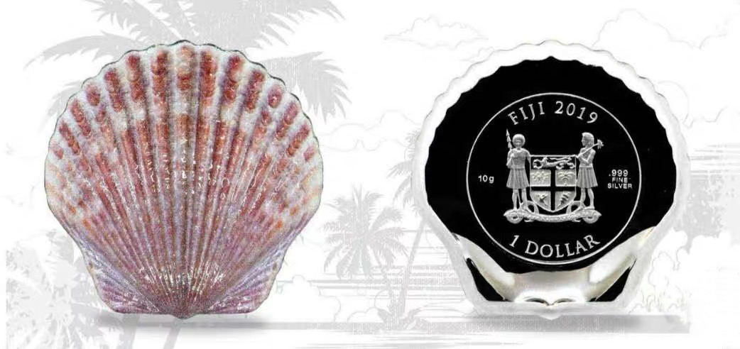 2019年斐濟貝殼10克銀幣