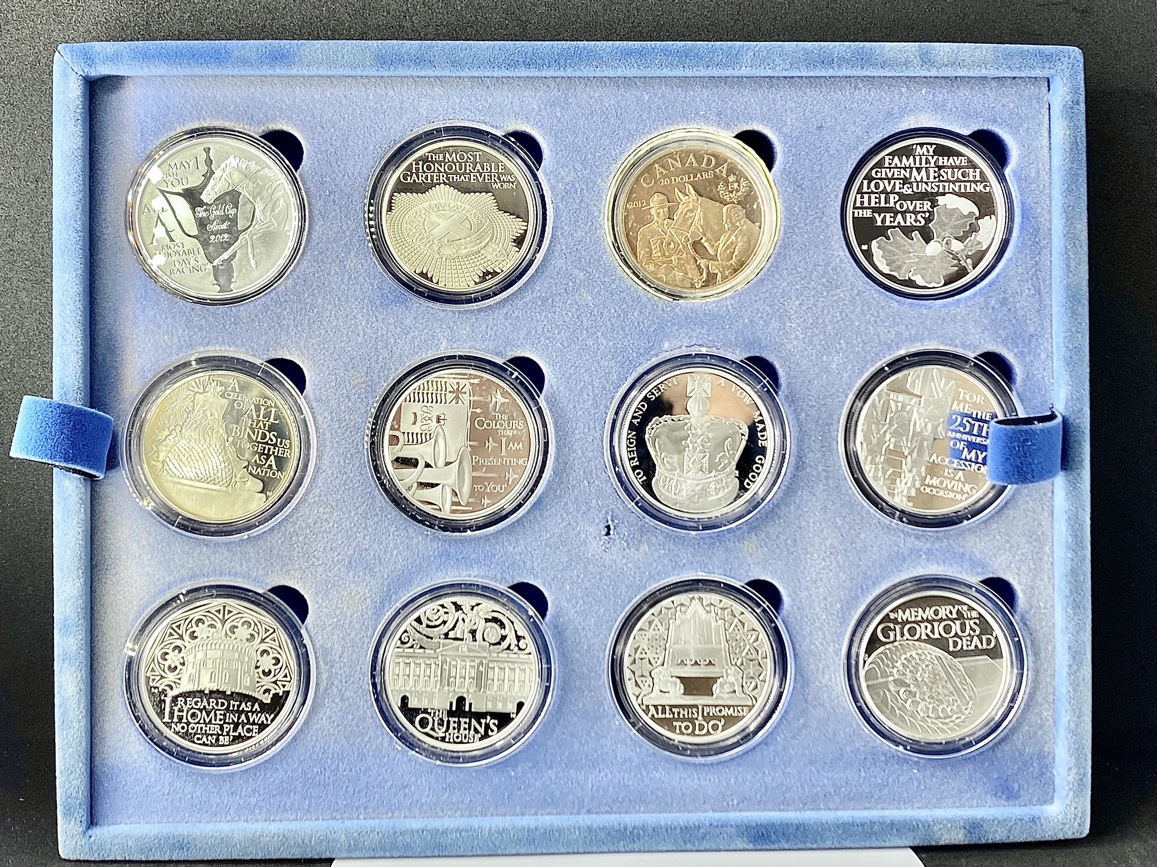 2012年英國伊麗莎白女王登基60週年紀念1盎司銀幣/24枚/套