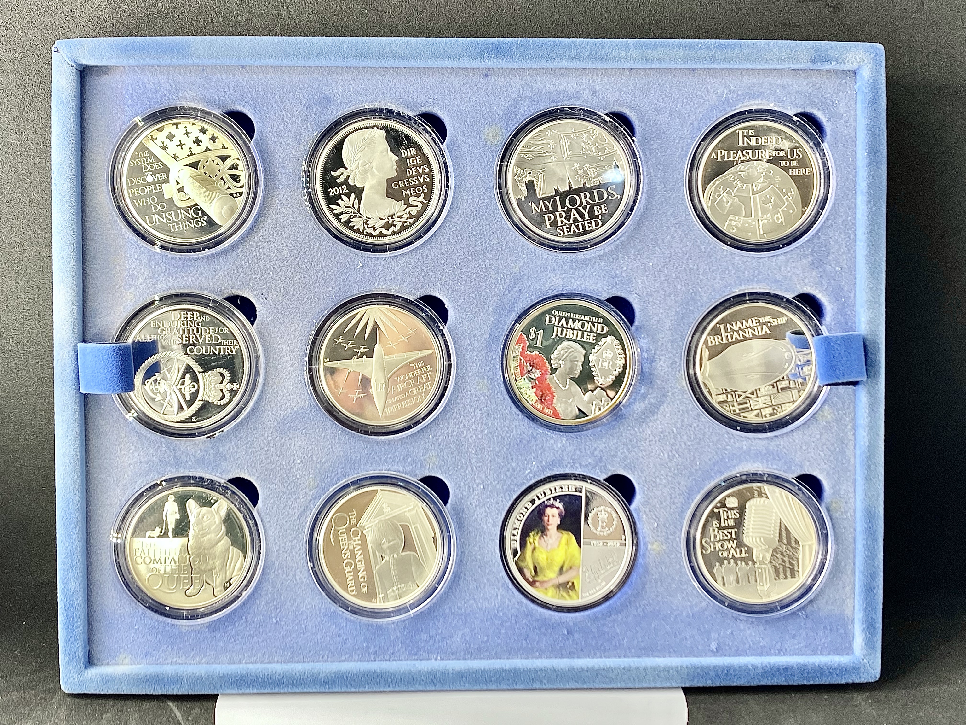 2012年英國伊麗莎白女王登基60週年紀念1盎司銀幣/24枚/套