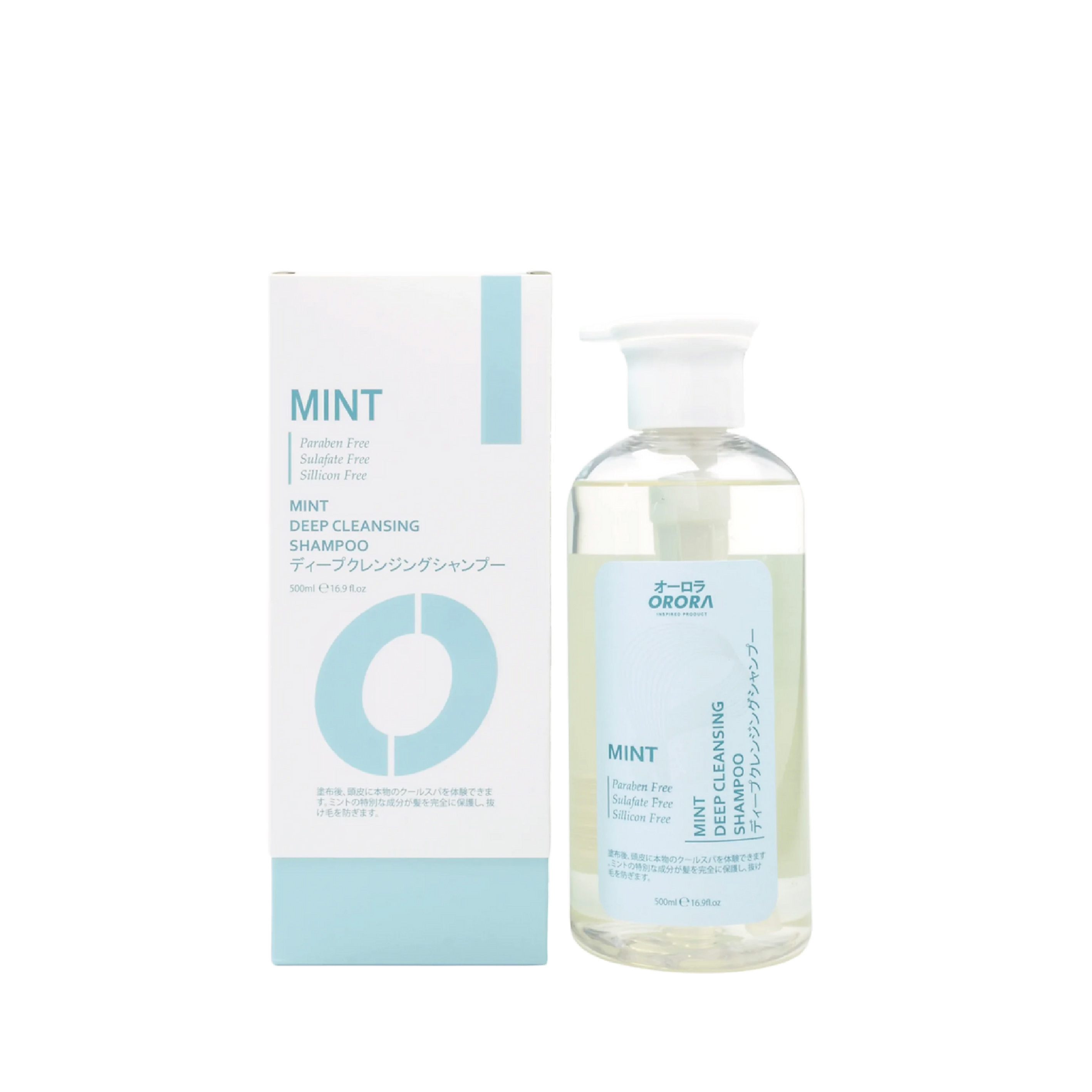 日本 ORORA 薄荷深層清潔洗髮乳 (500ml)