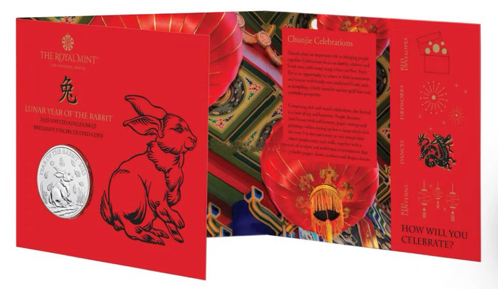 英國2023生肖兔年合金紀念幣5英鎊