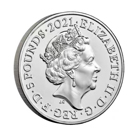 英國2021年節日禮物彼得兔铜镍合金紀念幣1枚