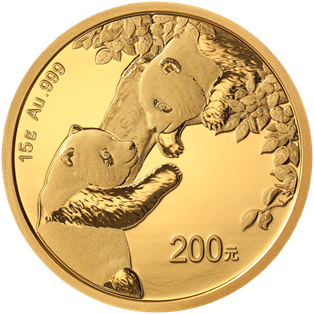 2023版熊貓貴金屬紀念幣15克圓形金質紀念幣