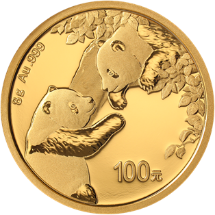 2023版熊貓貴金屬紀念幣8克圓形金質紀念幣