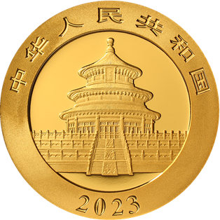 2023版熊貓貴金屬紀念幣3克圓形金質紀念幣