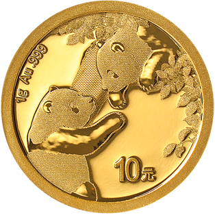 2023版熊貓貴金屬紀念幣1克圓形金質紀念幣