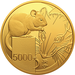 2020中國庚子（鼠）年金銀紀念幣500克圓形金質紀念幣