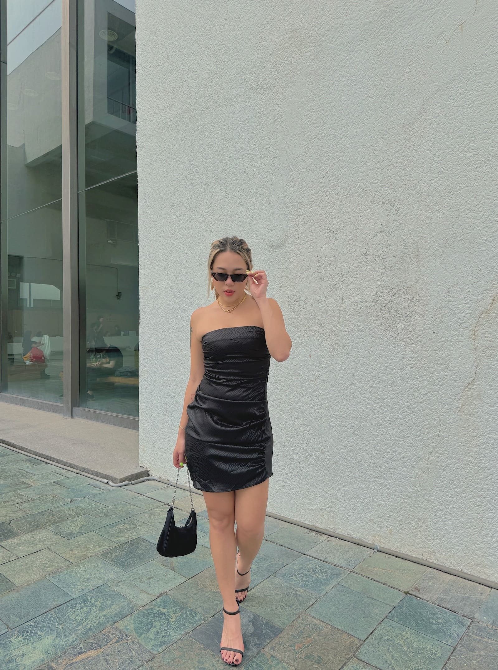 暗黑斑馬紋🦓絲綢平口洋裝