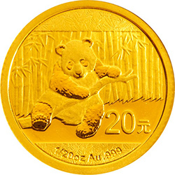 2014版熊貓金銀紀念幣1-20盎司圓形金質紀念幣