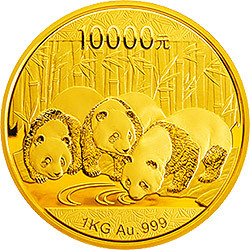 2013版熊貓金銀紀念幣1公斤圓形金質紀念幣