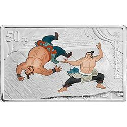 2011中國古典文學名著——《水滸傳》彩色金銀紀念幣（第3組）5盎司彩色長方形銀質紀念幣