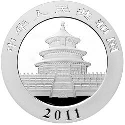 2011版熊貓金銀紀念幣1盎司圓形銀質紀念幣