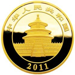 2011版熊貓金銀紀念幣5盎司圓形金質紀念幣