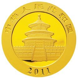 2011版熊貓金銀紀念幣1盎司圓形金質紀念幣
