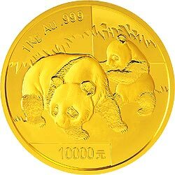 2008版熊貓金銀紀念幣1公斤圓形金質紀念幣