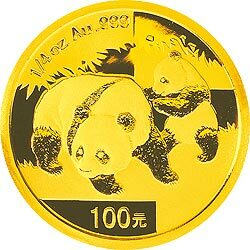 2008版熊貓金銀紀念幣1-4盎司圓形金質紀念幣