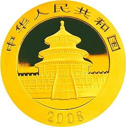 2008版熊貓金銀紀念幣1-20盎司圓形金質紀念幣