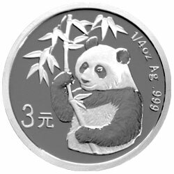 2007中國熊貓金幣發行25周年金銀紀念幣1-4盎司圓形銀質紀念H