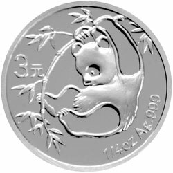 2007中國熊貓金幣發行25周年金銀紀念幣1-4盎司圓形銀質紀念幣D