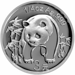 2007中國熊貓金幣發行25周年金銀紀念幣1-4盎司圓形銀質紀念幣E