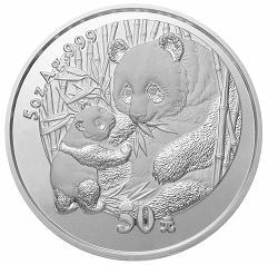 2005版熊貓貴金屬紀念幣5盎司銀幣