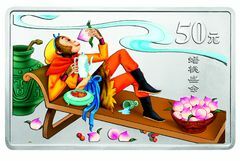 2003中國古典文學名著——《西遊記》彩色金銀紀念幣（第1組）5盎司長方形彩色銀質紀念幣