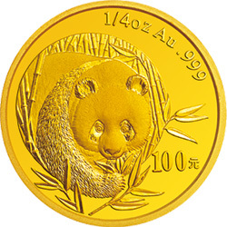 2003版熊貓貴金屬紀念幣1-4盎司圓形金質紀念幣