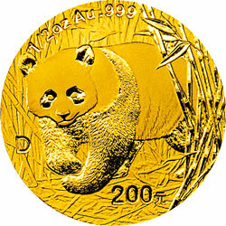 2001版熊貓金銀紀念幣1-2盎司金質紀念幣