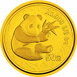 2000版熊貓金銀紀念幣1-2盎司圓形金質紀念幣