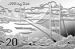 1998中國香港新貌紀念銀幣2盎司長方形銀質紀念幣A