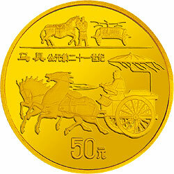 1996中國古代科技發明發現金銀紀念幣（第5組）1-2盎司圓形金質紀念幣A