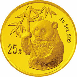 1995版熊貓金銀鉑及雙金屬紀念幣1-4盎司圓形金質紀念幣