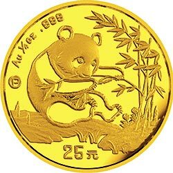 1994版熊貓金銀鉑及雙金屬紀念幣1-4盎司圓形金質紀念幣(P)