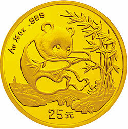 1994版熊貓金銀鉑及雙金屬紀念幣1-4盎司圓形金質紀念幣
