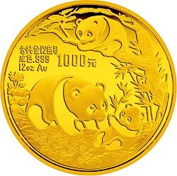 1991版熊貓金銀紀念幣12盎司圓形金質紀念幣