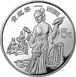 1989中國傑出歷史人物金銀紀念幣（第6組）22克圓形銀質紀念幣D