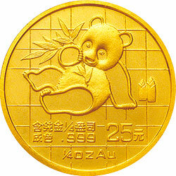 1989版熊貓金銀鉑鈀紀念幣1-4盎司圓形金質紀念幣