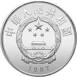 1987中國傑出歷史人物金銀紀念幣（第4組）22克圓形銀質紀念幣B