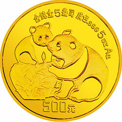 1987版熊貓金鉑紀念幣5盎司圓形金質紀念幣