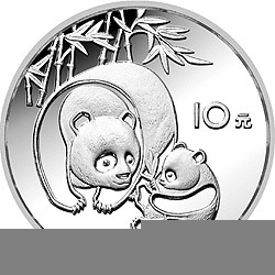 1984版熊貓金銀銅紀念幣27克圓形銀質紀念幣