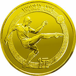 1982第12屆世界盃足球賽金銀銅紀念幣12克圓形銅質紀念幣
