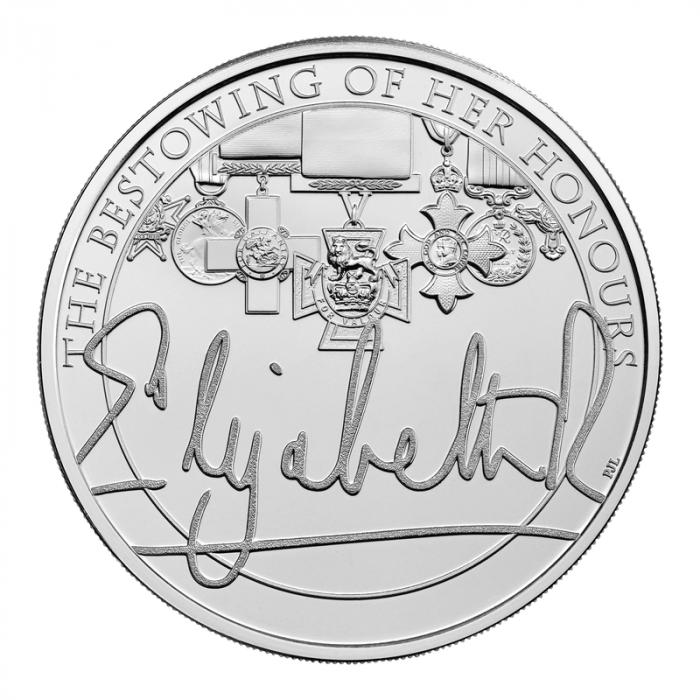2022英國英女王的統治 - 授勳加冕28.28克鎳幣