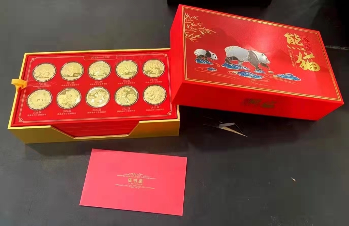 2022中國熊貓40周年紀念銅章大全套