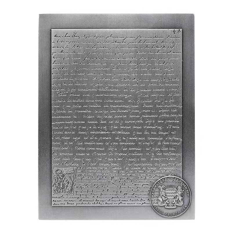 2021年乍得2盎司梵高作品加歇醫生的肖像彩色精製銀幣