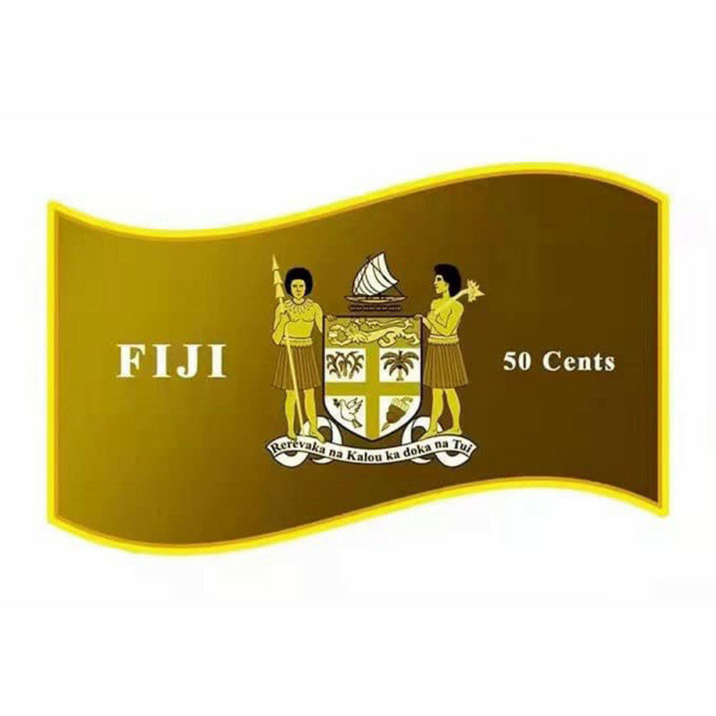 2021 斐濟發行美國第46任總統拜登50克紀念鍍金銅幣