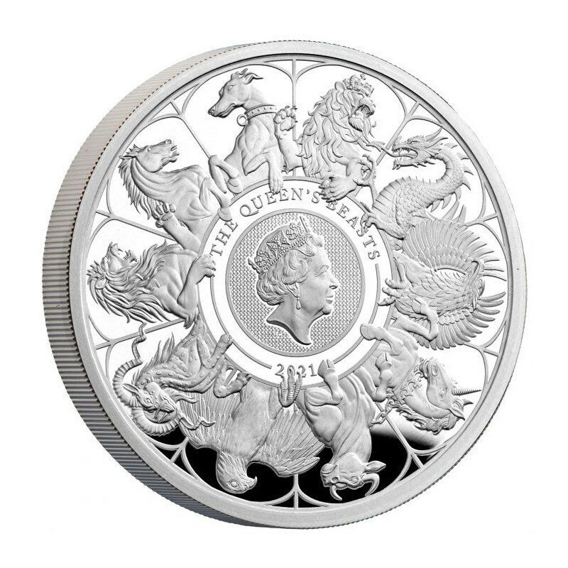 2021英國英女皇神獸系列綜合版 1盎司精鑄銀幣
