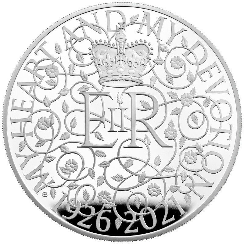 2021英女皇95歲壽辰5盎司精製銀幣