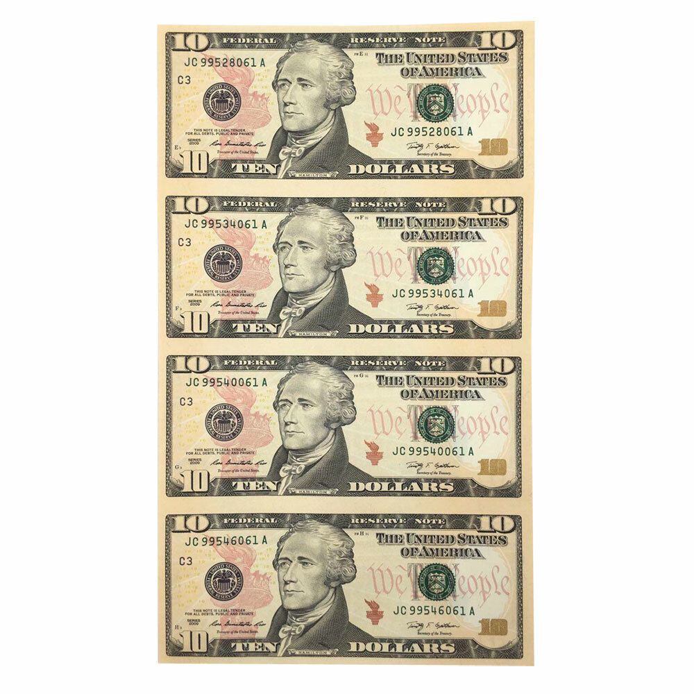 10美元4連體鈔