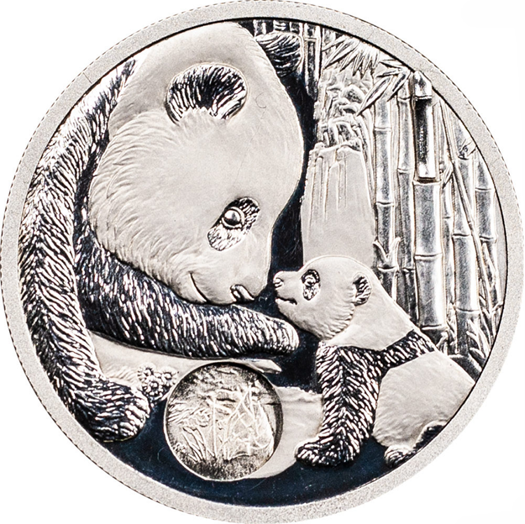 2022熊貓金幣發行40週年紀念章 金銀機關幣