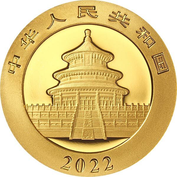 2022版熊貓3克投資金幣